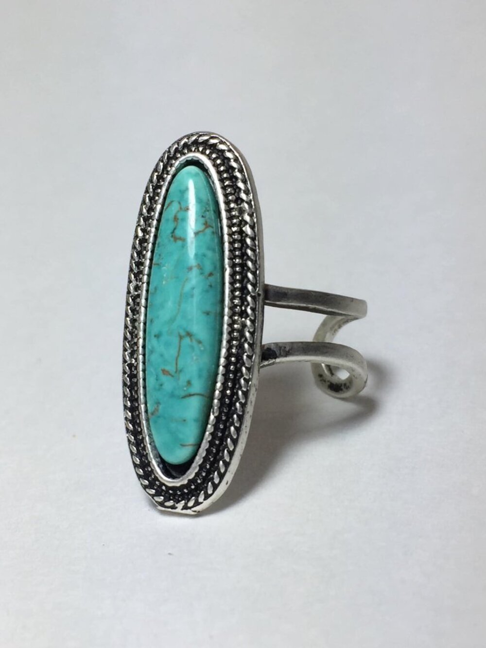 Natural Turquoise Adjustable Ring Isac Trading Co.